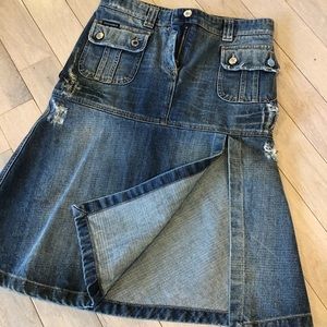 Soft distressed Dolce and Gabbana denim skirt